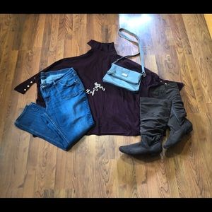 Alfani, Maroon Poncho, Size 3X